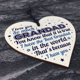 Birthday Christmas Gift For Grandad Handmade Wooden Heart Sign