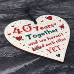 Funny Rude 40th Anniversary Gift For Husband Wife Gift For Him