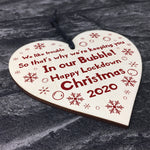 In Our Bubble Funny Quarantine Lockdown Gift Christmas Bauble