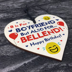 Funny Birthday Gift For Boyfriend Wood Heart Rude Birthday Gift