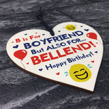 Funny Birthday Gift For Boyfriend Wood Heart Rude Birthday Gift