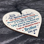 Brother Gift From Sister Handmade Wood Heart Birthday Thank You
