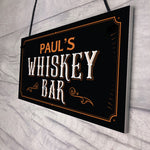 Vintage Style Whiskey Bar Sign PERSONALISED Home Bar Pub